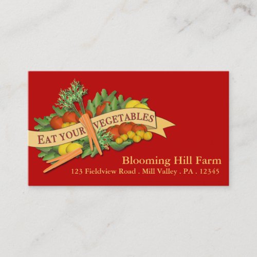Vegetable Farm Market Agriculture Business Card