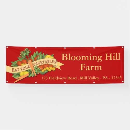 Vegetable Farm Market Agriculture Business Card Banner