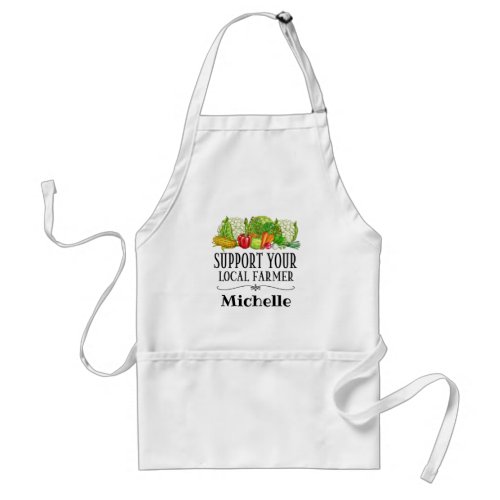 Vegetable Farmer Personalized Farming Adult Apron