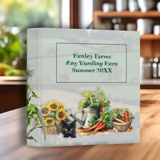 Vegetable Farmer Produce Personalized 3 Ring Binder (Creator Uploaded)