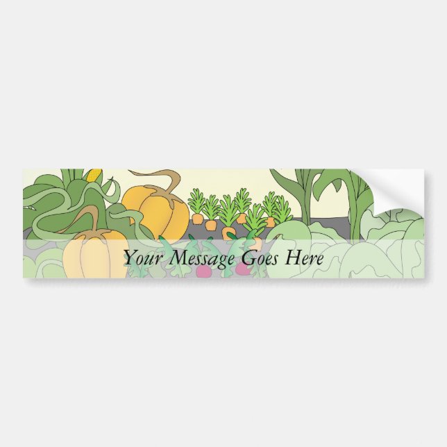 Vegetable Garden Bumper Sticker (Front)