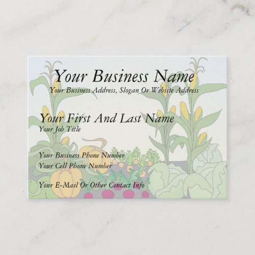 Vegetable Garden Business Card Templates