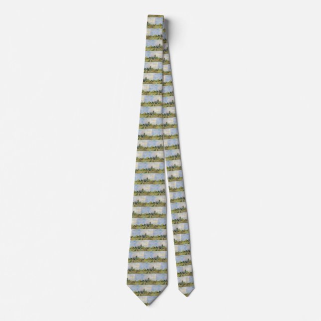 Vegetable Garden in Montmartre by Vincent van Gogh Neck Tie (Front)