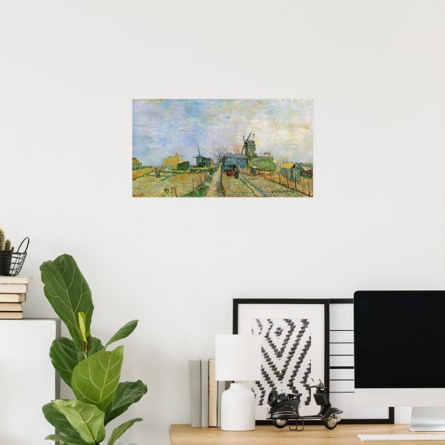 Vegetable Garden in Montmartre by Vincent van Gogh Poster (Home Office)