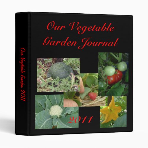 Vegetable Garden Journal Binder