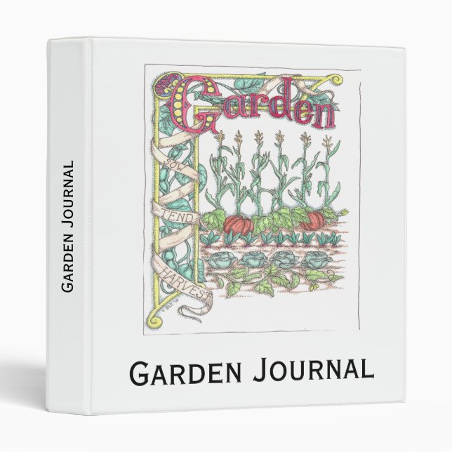 Vegetable Garden Journal Binder (Front/Spine)