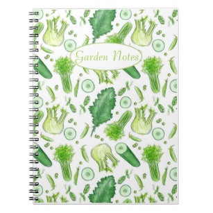 Vegetable Garden Journal Watercolor Celery Kale