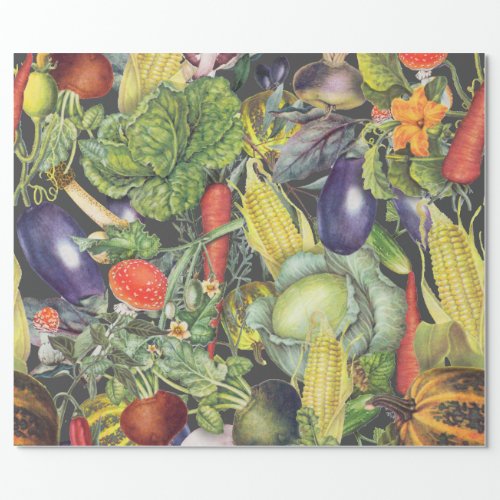 Vegetable Garden Menagerie   Wrapping Paper