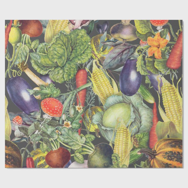 Vegetable Garden Menagerie   Wrapping Paper (Flat)