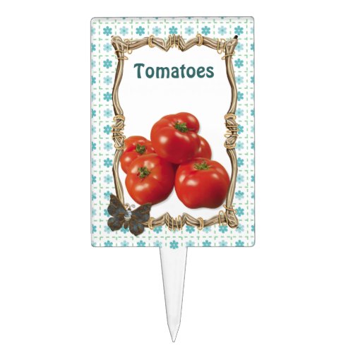 Vegetable Garden Plant Marker _ Tomatoes Cake Topper