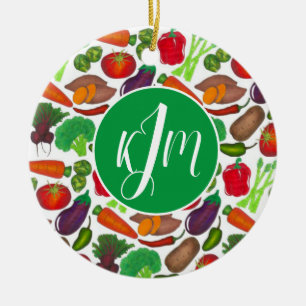 Vegetable Garden Produce Greenmarket Veggies Ceramic Ornament