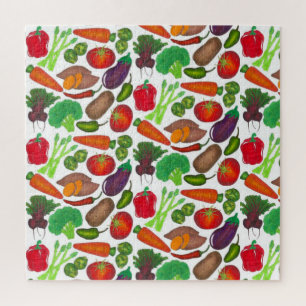 Vegetable Garden Produce Greenmarket Veggies Jigsaw Puzzle