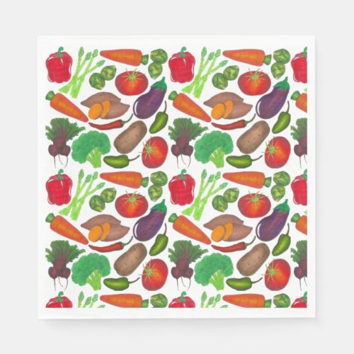 Vegetable Garden Produce Greenmarket Veggies Napkins