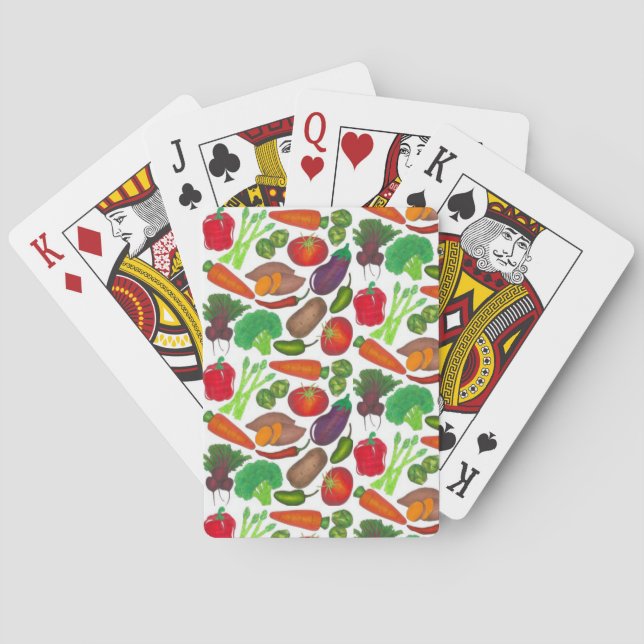Vegetable Garden Produce Greenmarket Veggies Poker Cards (Back)