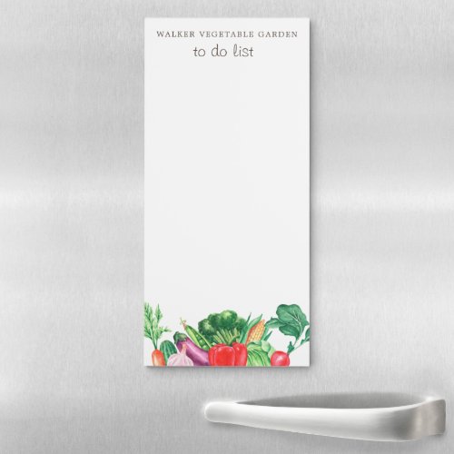 Vegetable Garden To Do List Magnetic Notepad