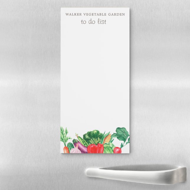Vegetable Garden To Do List Magnetic Notepad (In Situ)