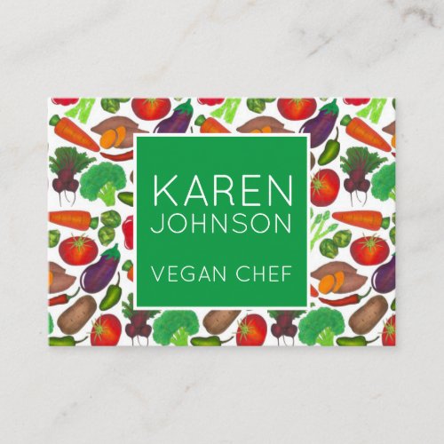 Vegetable Garden Vegetarian Vegan Chef Foodie Business Card