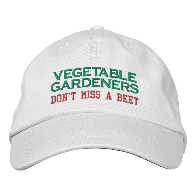 Vegetable Gardener Embroidered Baseball Hat (Front)