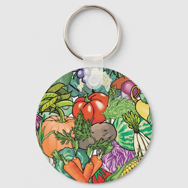 Vegetable Gardener Keychain (Front)