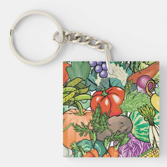 Vegetable Gardener Keychain (Front)