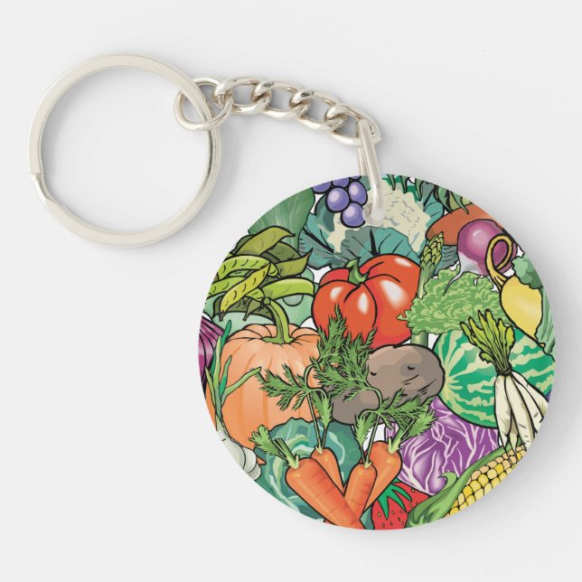 Vegetable Gardener Keychain (Front)