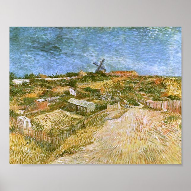 Vegetable Gardens in Montmartre Van Gogh Fine Art Poster (Front)