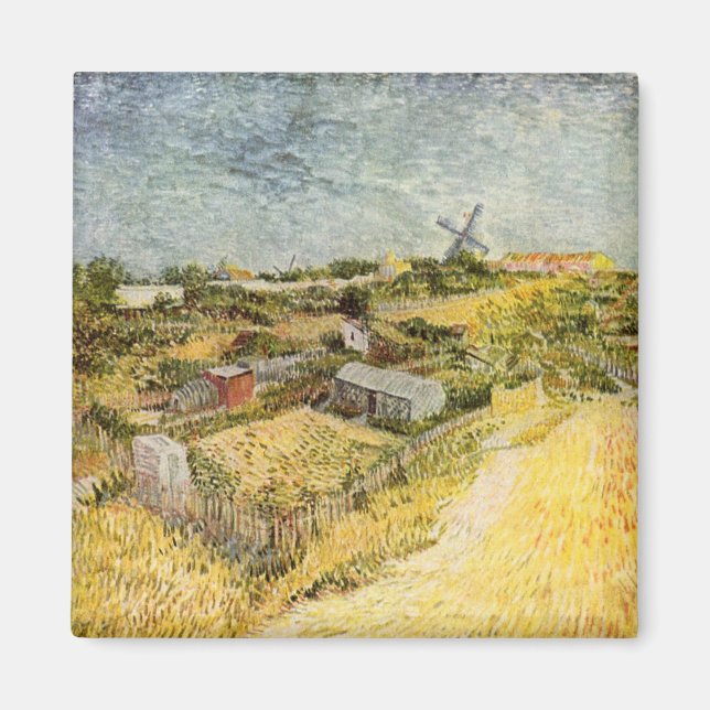 Vegetable Gardens, Montmartre by Vincent van Gogh Magnet (Front)