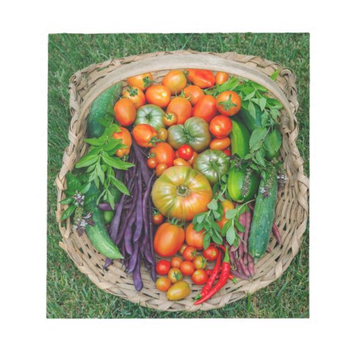Vegetable Harvest Basket Notepad
