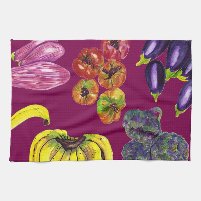Vegetable Harvest Kitchen Towels (Horizontal)