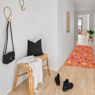 Vegetable harvest thanksgiving orange pattern  outdoor rug