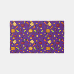 Vegetable harvest thanksgiving pattern  outdoor rug