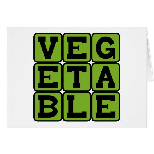 Vegetable, Healthy Food Cards (Front Horizontal)