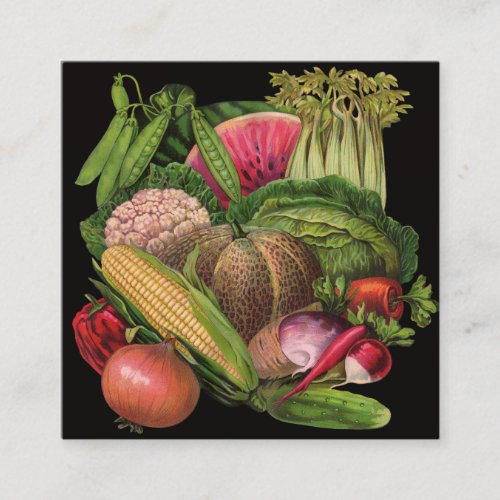 Vegetable Heaven Square Business Card