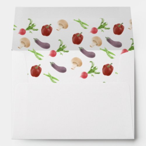 Vegetable Illustration Pattern Envelope