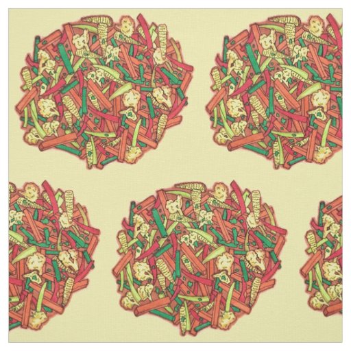Vegetable Jalfrezi Bengal Indian Food Curry Dish Fabric