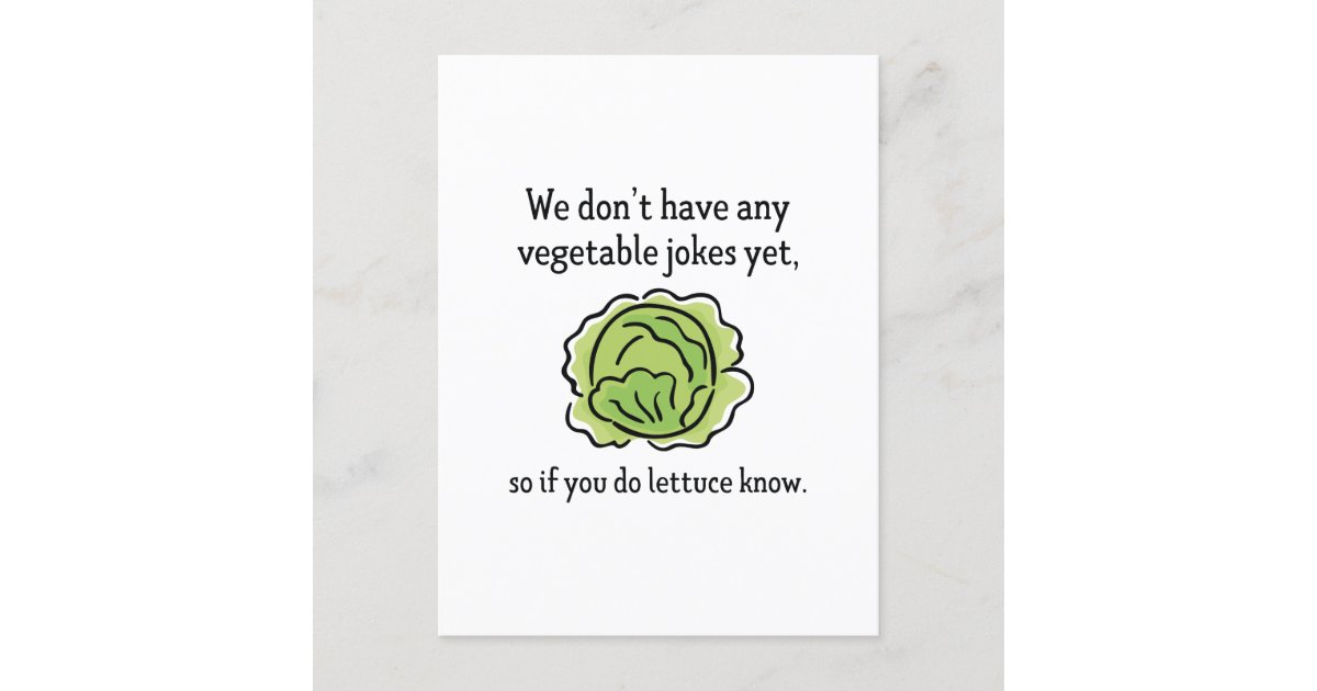 Vegetable Jokes Postcard Zazzle