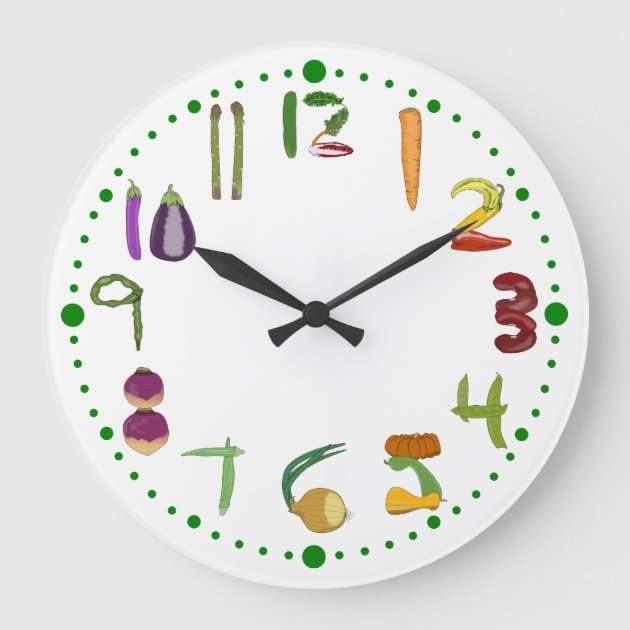 Vegetable Kitchen Wall Clock For Gardeners Vegans Zazzle   Vegetable Kitchen Wall Clock For Gardeners Vegans R4e8e4a1e16ae4fcaa043d1bf8727c073 S0ysk 8byvr 630 