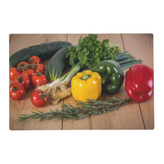 Vegetable Laminated Colorful Table Placemat