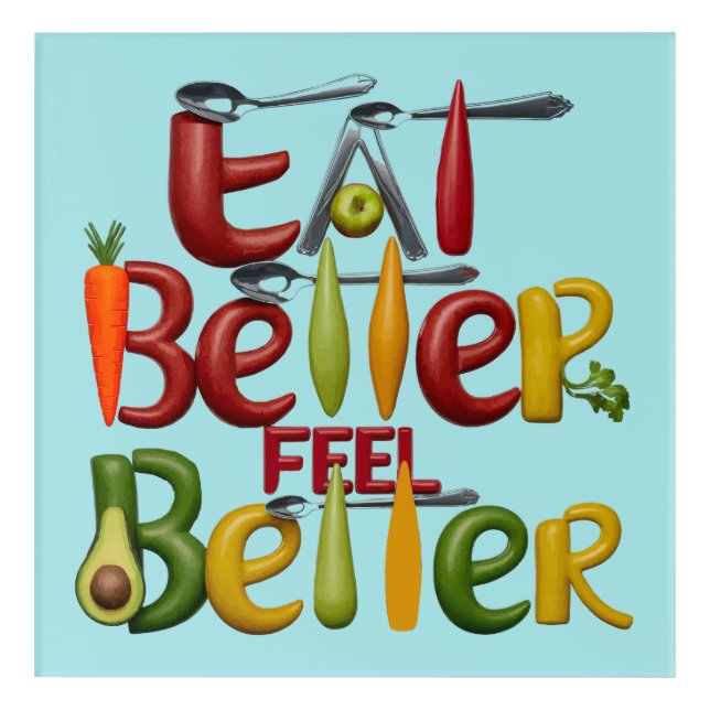 Vegetable Lovers Vibrant & Healthy Living Designs Acrylic Print (Front)