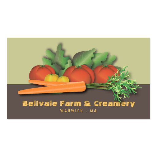 Vegetable Market Chef or Farm Business Card | Zazzle