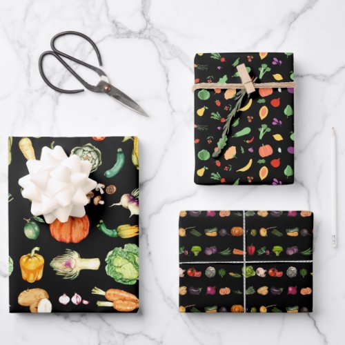 Vegetable Medley Wrapping Paper Sheets