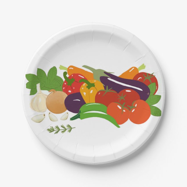 Vegetable Paper Plates (Front)