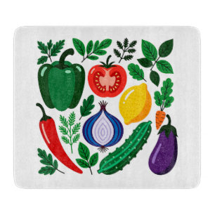 Vegetable pattern cutting board