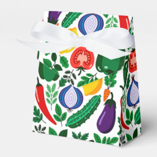 Vegetable pattern favor boxes