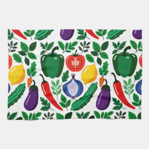 Vegetable pattern kitchen towel