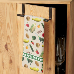 Vegetable Pattern Personalized Kitchen Towel