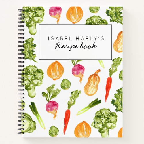 Vegetable personalized cook book recipe book