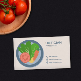 Vegetable Plate - Dietitian Business Card