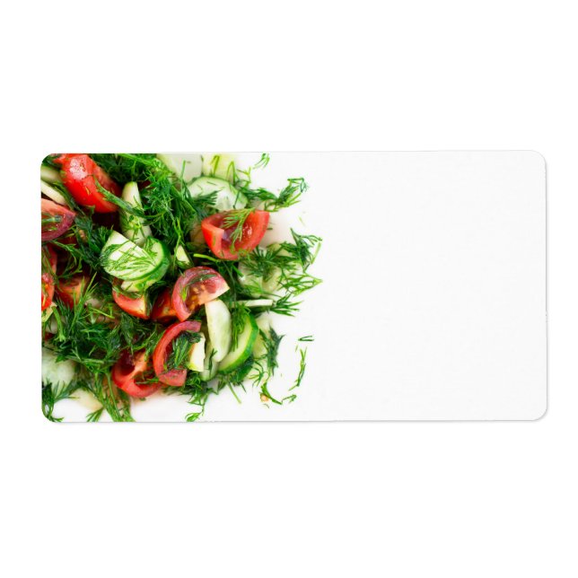 Vegetable salad label (Front)