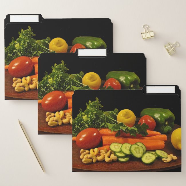 Vegetable Salad Plate File Folder Set